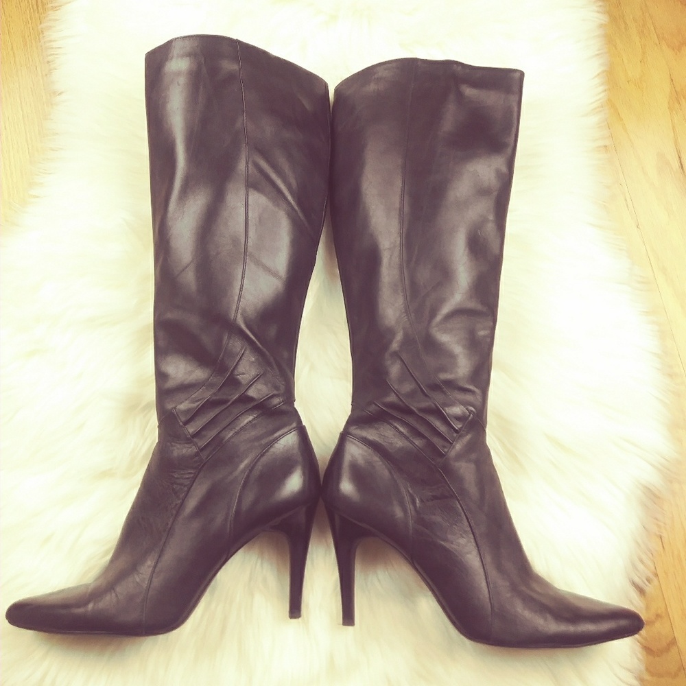 Nine West black tall boots